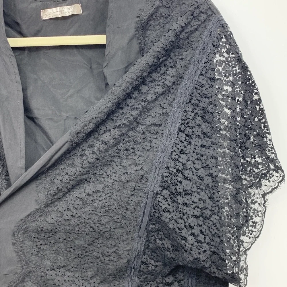 Intimately Free People For Love & Lemons Women Medium Kimono Black Lace Skivvies